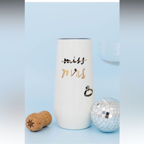 kate spade Other - NWT Kate Spade 10oz Stemless Stainless Steel Champagne Flute with Lid